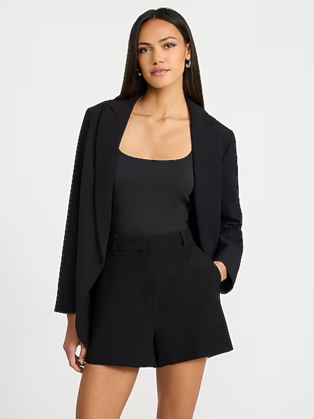 Express Editor Studio Stretch Twill High Waisted Tailored Shorts